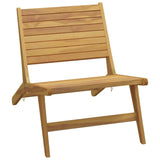 Chaise de jardin avec repose-pieds Bois de teck solide