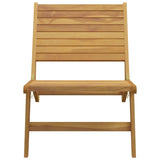 Chaise de jardin avec repose-pieds Bois de teck solide