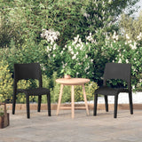 Chaises de jardin lot de 2 Polypropylène Anthracite