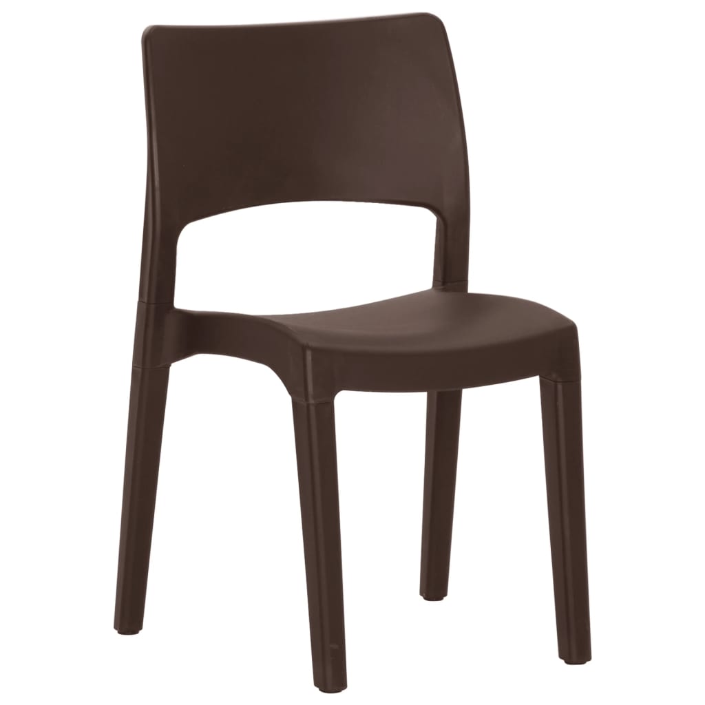 Chaises de jardin lot de 2 Moka Polypropylène