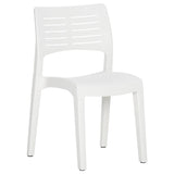 Chaises de jardin lot de 2 Blanc Polypropylène