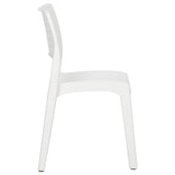 Chaises de jardin lot de 2 Blanc Polypropylène