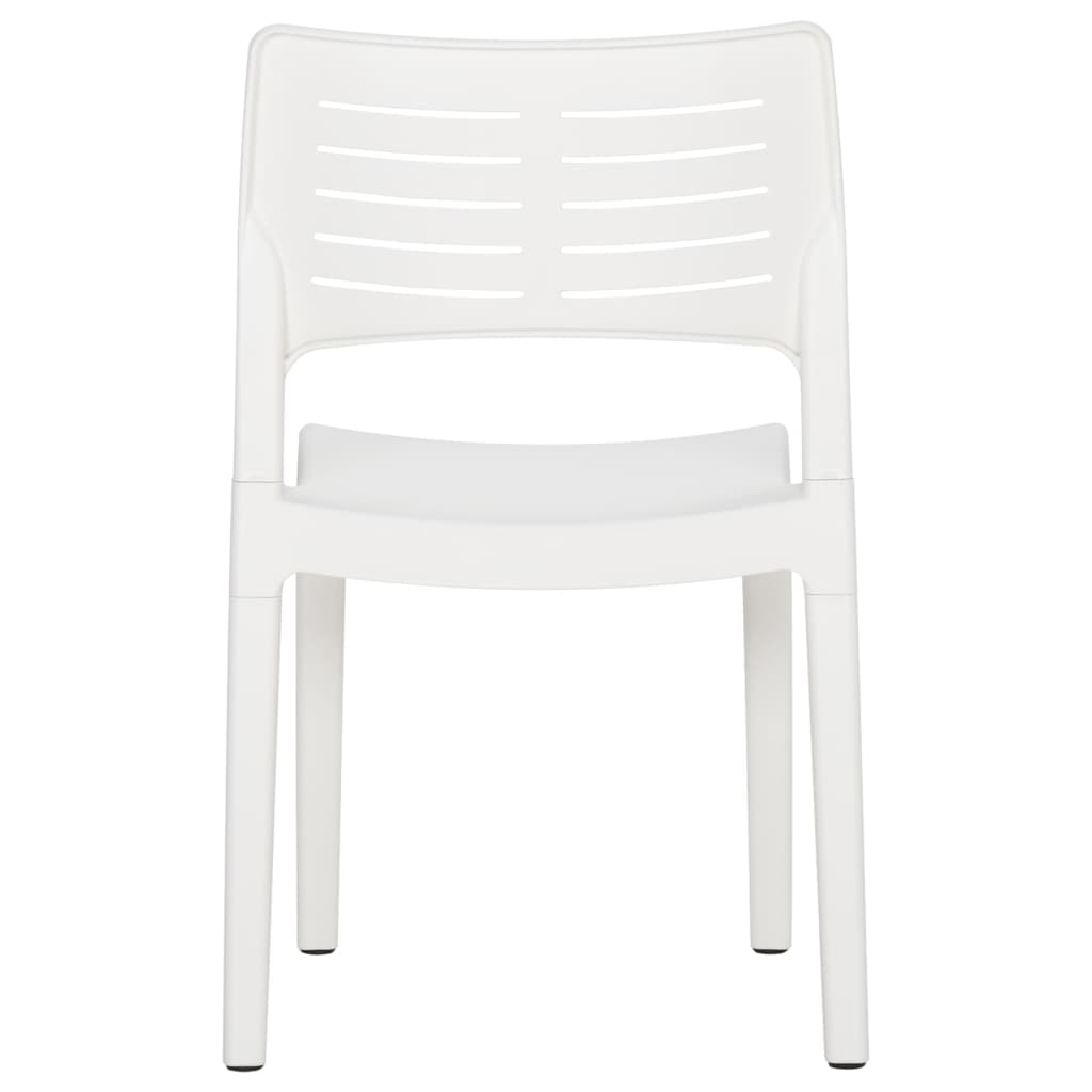 Chaises de jardin lot de 2 Blanc Polypropylène