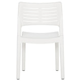 Chaises de jardin lot de 2 Blanc Polypropylène