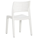 Chaises de jardin lot de 2 Blanc Polypropylène