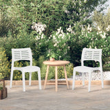 Chaises de jardin lot de 2 Blanc Polypropylène