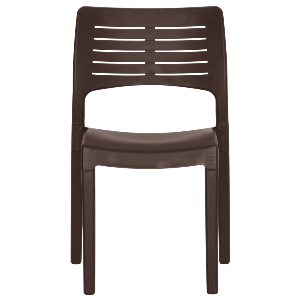 Chaises de jardin lot de 2 Moka Polypropylène