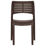 Chaises de jardin lot de 2 Moka Polypropylène