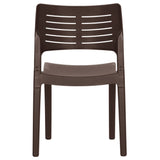 Chaises de jardin lot de 2 Moka Polypropylène