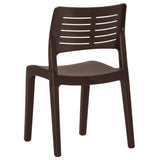 Chaises de jardin lot de 2 Moka Polypropylène