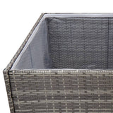 Grey Planter 80x80x80 cm Resin wicker