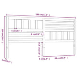 Tête de lit Blanc 186x4x100 cm Bois massif de pin