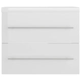 Sink cabinet with integrated washbasin Glossy white Chipboard