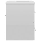 Sink cabinet with integrated washbasin Glossy white Chipboard