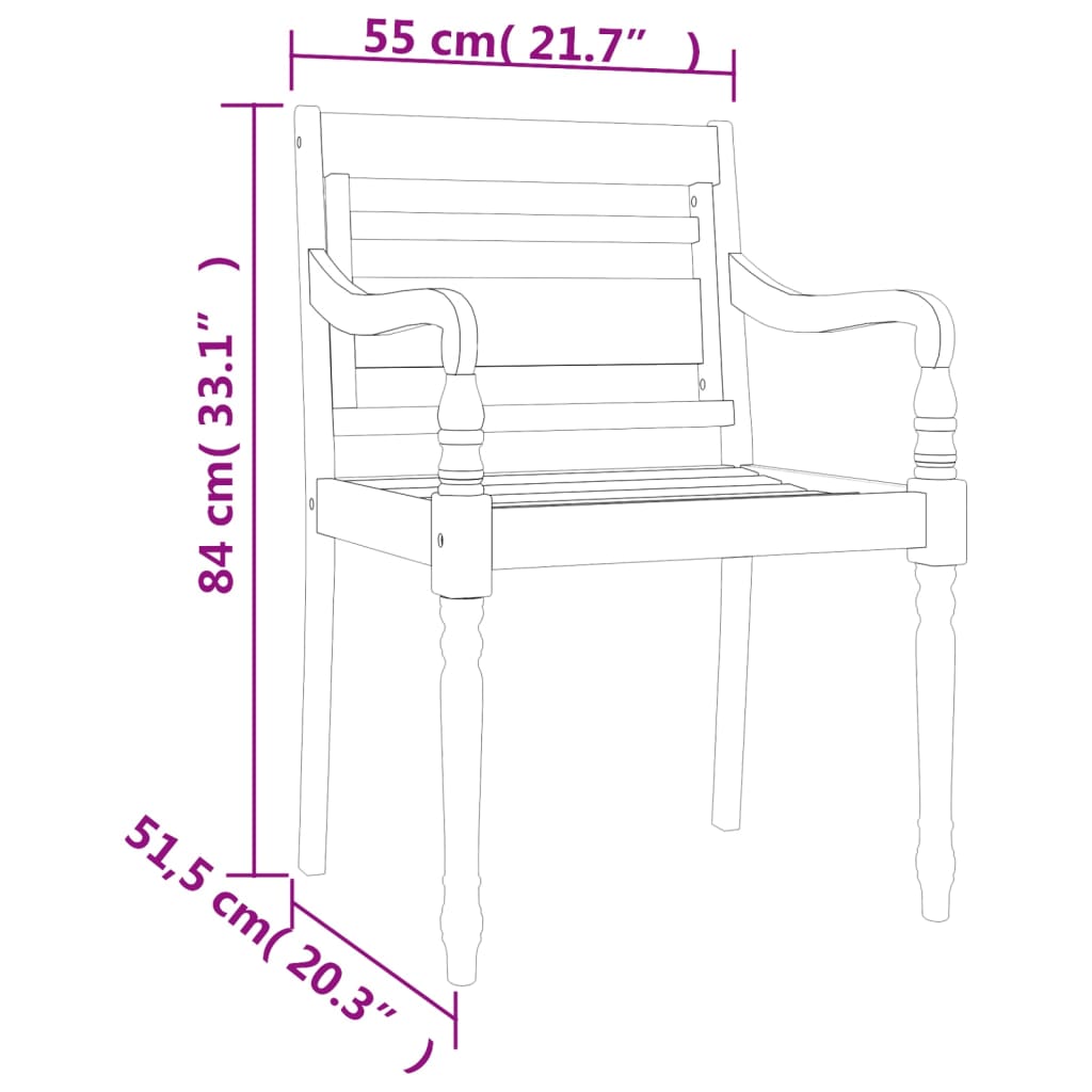 Ensemble à manger de jardin 5 pcs Bois de teck massif