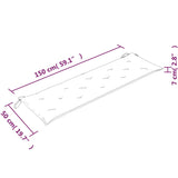 Batavia Bank mit cremefarbenem Kissen 150 cm Massives Teakholz