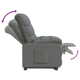 Fauteuil inclinable Gris foncé Tissu