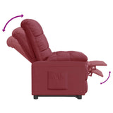 Fauteuil inclinable Rouge bordeaux Tissu