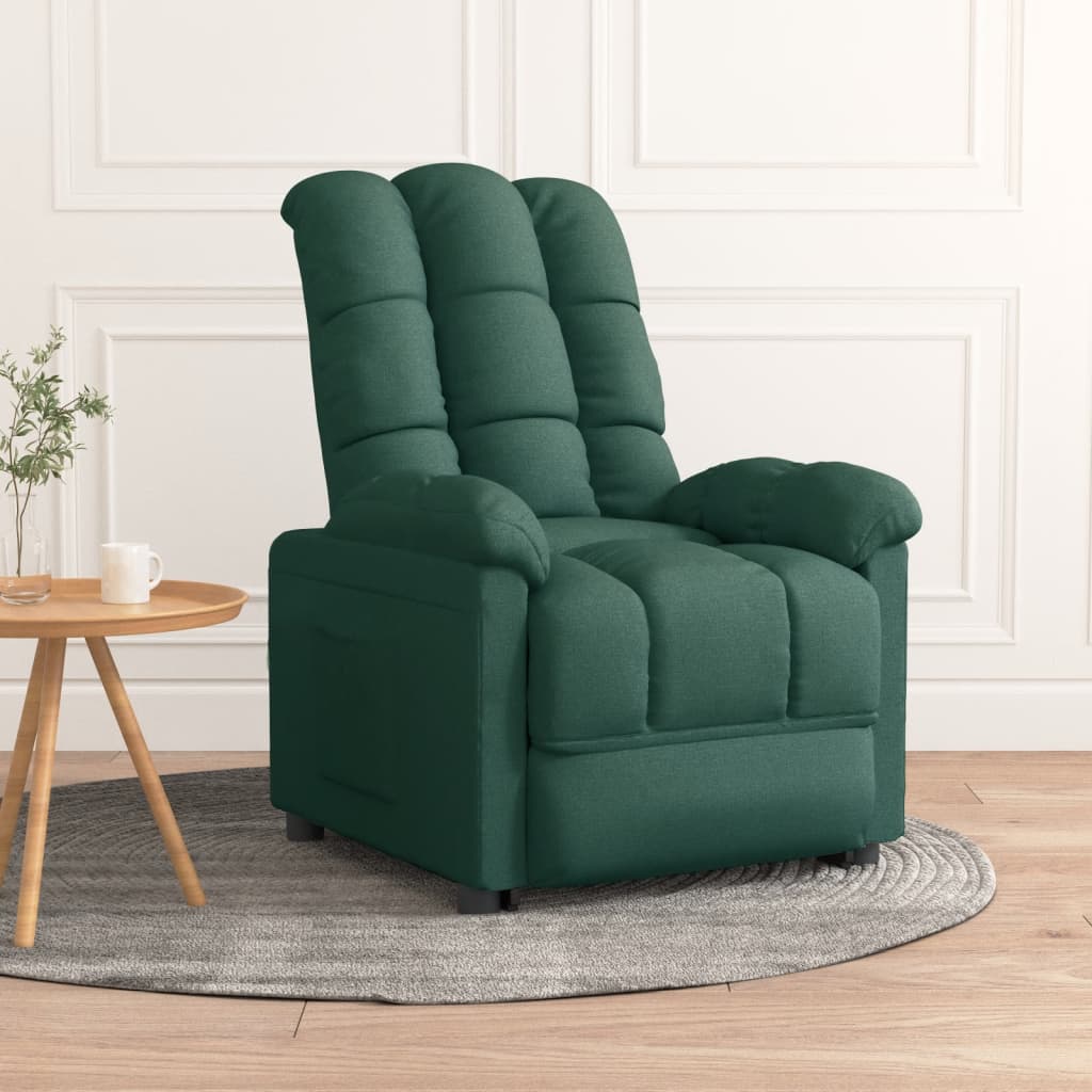 Fauteuil inclinable Vert foncé Tissu