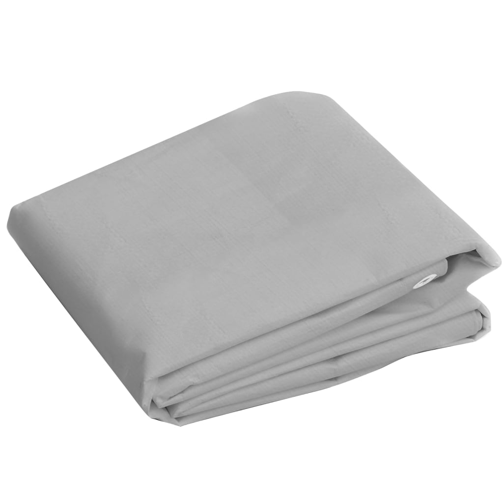 Bâche 260 g/m² 4x4 m Gris PEHD