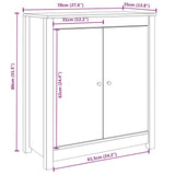 Buffet 70x35x80 cm Bois massif de pin