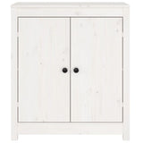 Buffet blanc 70x35x80 cm bois massif de pin