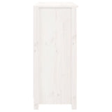 Buffet blanc 70x35x80 cm bois massif de pin