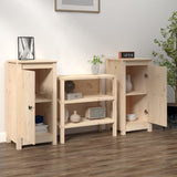 Buffets 2 pcs 39x35x80 cm bois massif de pin