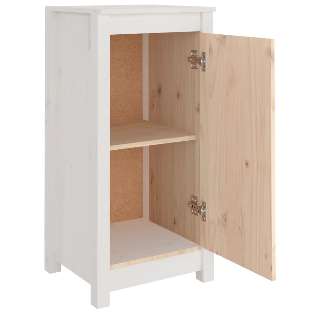 Buffet blanc 39x35x80 cm bois massif de pin