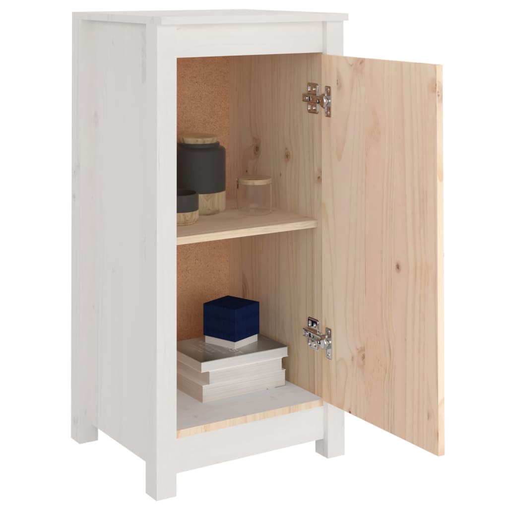 Buffets 2 pcs blanc 39x35x80 cm bois massif de pin