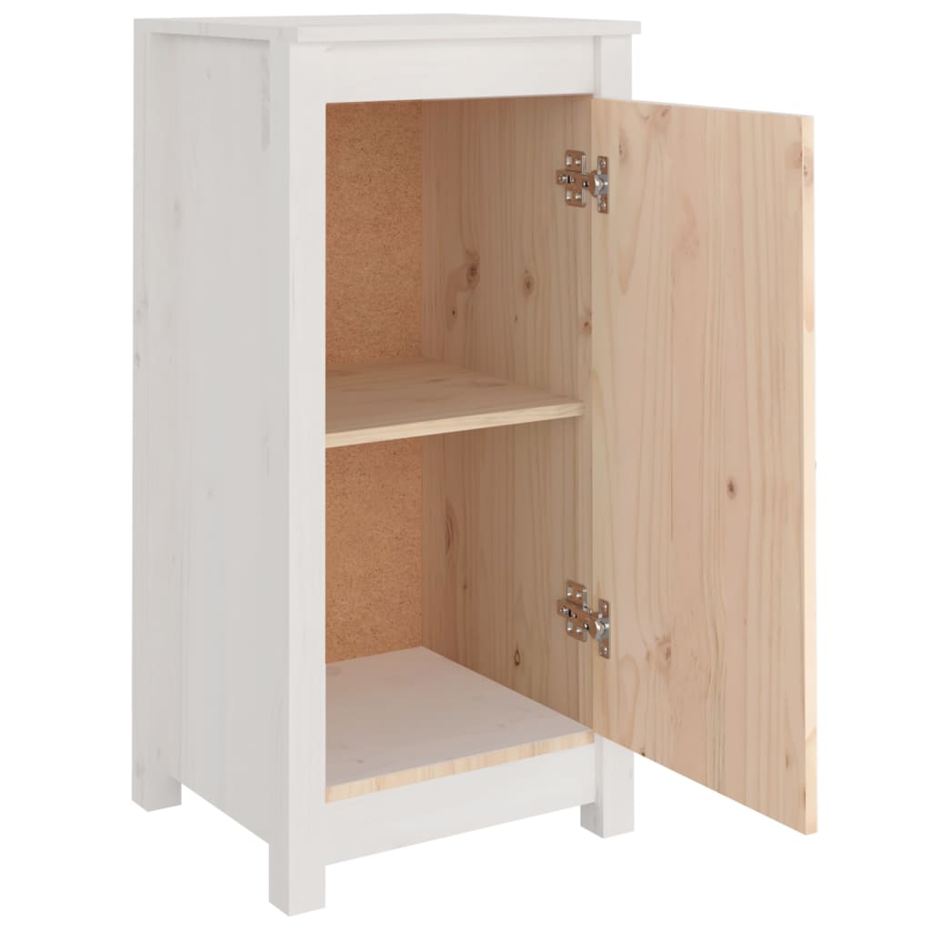 Buffets 2 pcs blanc 39x35x80 cm bois massif de pin