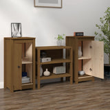 Sideboards 2 Stk. Honigbraun 39x35x80 cm Massives Kiefernholz