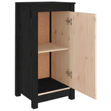 Buffets 2 pcs noir 39x35x80 cm bois massif de pin