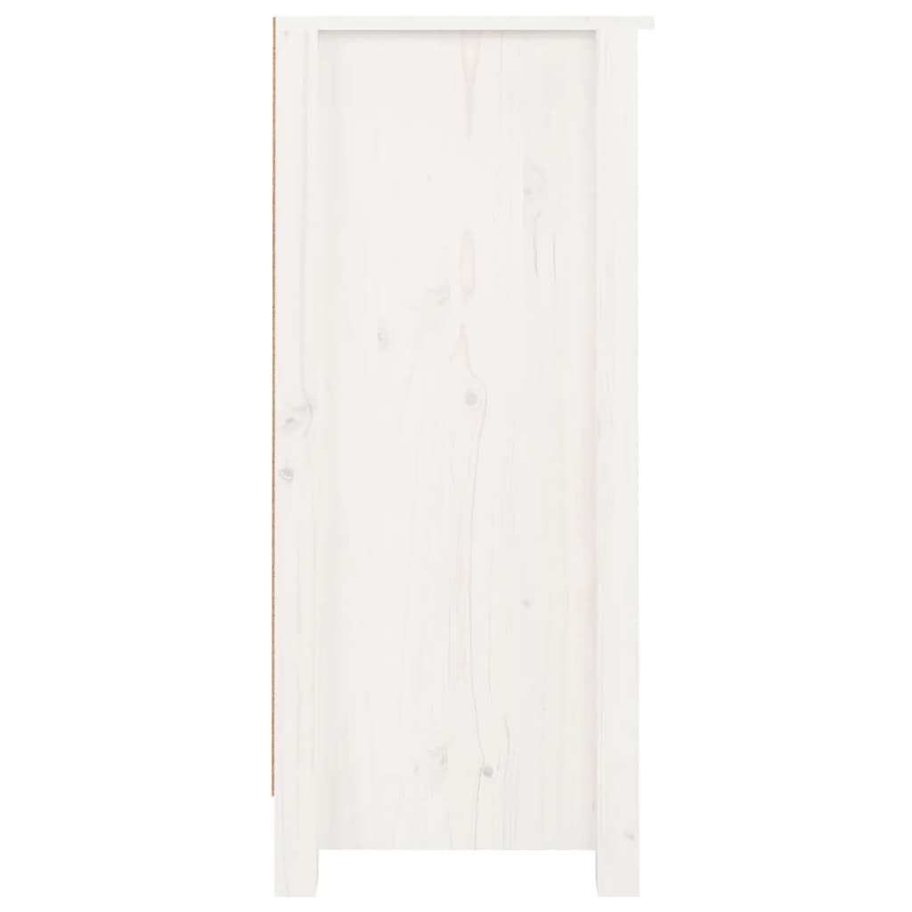 Buffet blanc 40x35x80 cm bois massif de pin