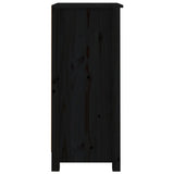 Buffet noir 40x35x80 cm bois massif de pin