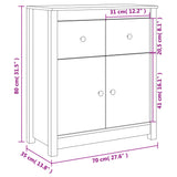 Buffet 70x35x80 cm nois massif de pin