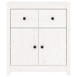 Buffet blanc 70x35x80 cm bois massif de pin