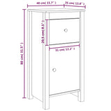 Buffet 40x35x80 cm bois massif de pin