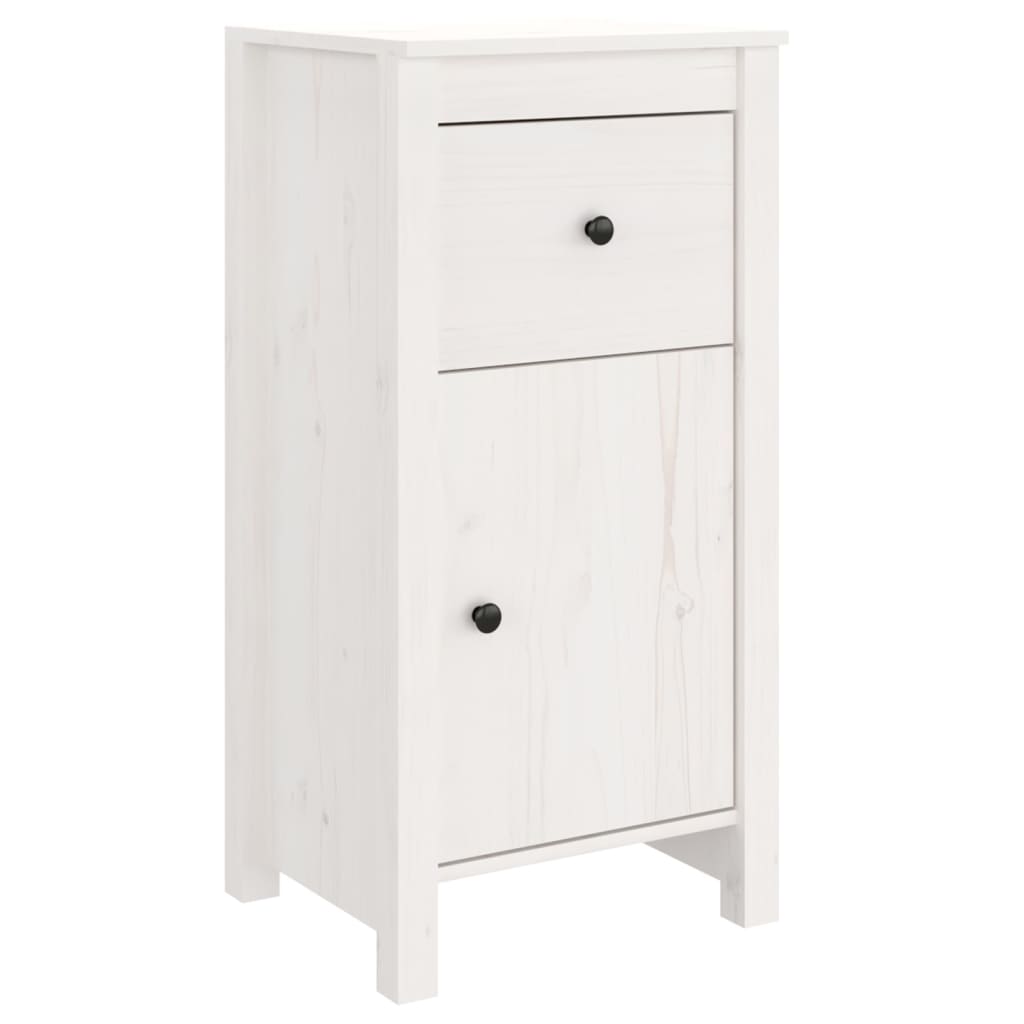 Buffet blanc 40x35x80 cm bois massif de pin