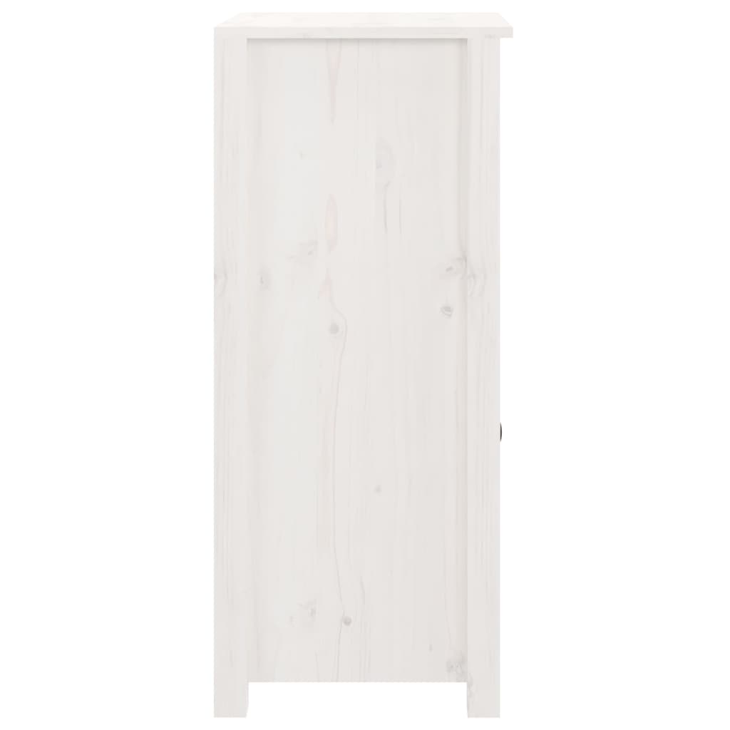 Buffet blanc 40x35x80 cm bois massif de pin