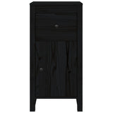 Buffet Noir 40x35x80 cm Bois massif de pin