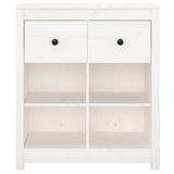 Buffet Blanc 70x35x80 cm Bois massif de pin