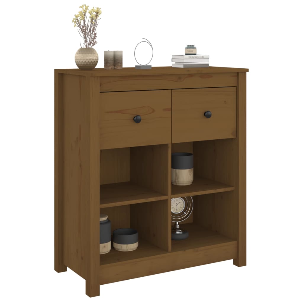 Honey Brown Sideboard 70x35x80 cm Solid Pine Wood