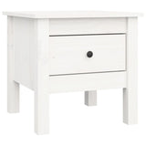 Table d'appoint Blanc 40x40x39 cm Bois massif de pin