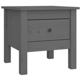 Side table Grey 40x40x39 cm Solid pine wood