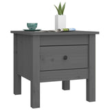 Side table Grey 40x40x39 cm Solid pine wood