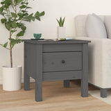 Side table Grey 40x40x39 cm Solid pine wood