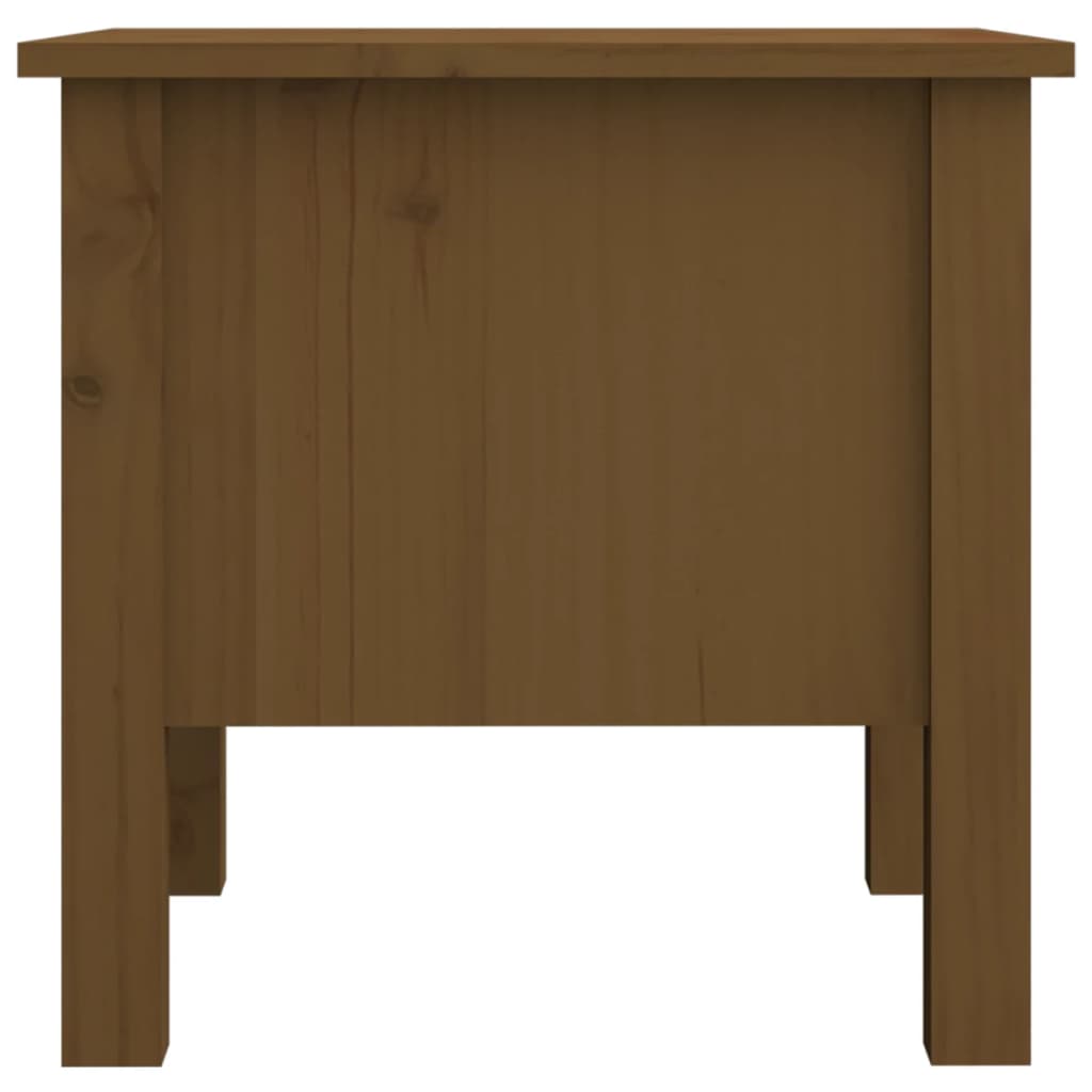 Side tables 2pcs Honey brown 40x40x39cm Solid pine wood