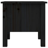 Table d'appoint Noir 40x40x39 cm Bois massif de pin