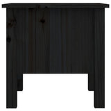 Side tables 2 pcs Black 40x40x39 cm Solid pine wood